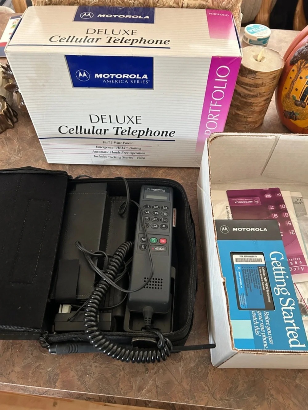 Vintage 1994 Motorola Deluxe Portfolio American Series Cellular Phone